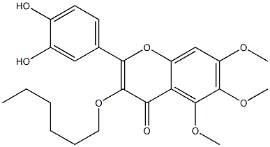 2-(3,4-Dihydroxyphenyl)-3-hexyloxy-5,6,7-trimethoxy-4H-1-benzopyran-4-one