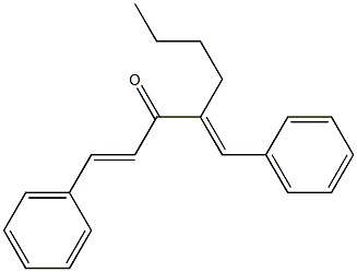 2-Butyl-1,5-diphenyl-1,4-pentadien-3-one Structure