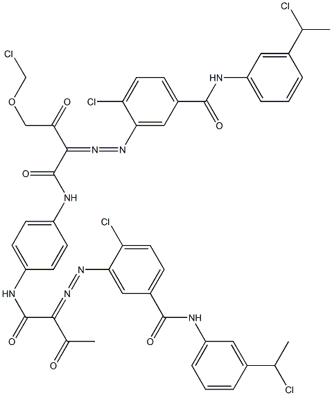  3,3'-[2-(Chloromethoxy)-1,4-phenylenebis[iminocarbonyl(acetylmethylene)azo]]bis[N-[3-(1-chloroethyl)phenyl]-4-chlorobenzamide]