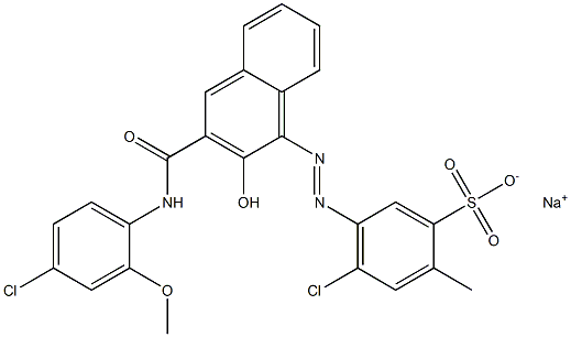 4-Chloro-2-methyl-5-[[3-[[(4-chloro-2-methoxyphenyl)amino]carbonyl]-2-hydroxy-1-naphtyl]azo]benzenesulfonic acid sodium salt