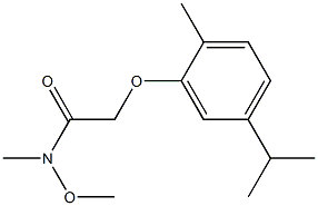 N-Methoxy-N-methyl-2-[(2-methyl-5-isopropylphenyl)oxy]acetamide Struktur