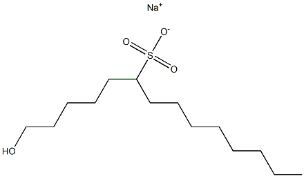 1-Hydroxytetradecane-6-sulfonic acid sodium salt Structure