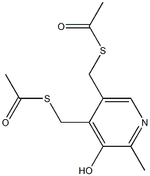 4,5-Bis(acetylthiomethyl)-2-methyl-3-pyridinol 结构式