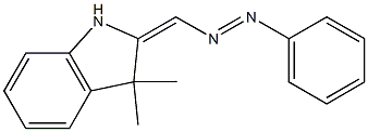 3,3-Dimethyl-2-(phenylazomethylene)indoline,,结构式