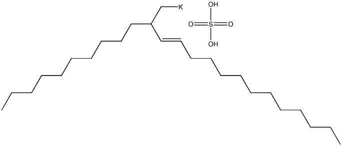Sulfuric acid 2-decyl-3-pentadecenyl=potassium ester salt,,结构式
