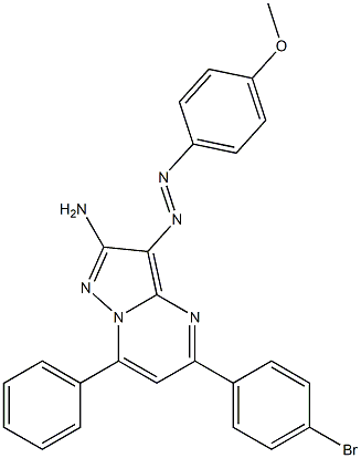 2-Amino-3-(4-methoxyphenylazo)-5-(4-bromophenyl)-7-phenylpyrazolo[1,5-a]pyrimidine