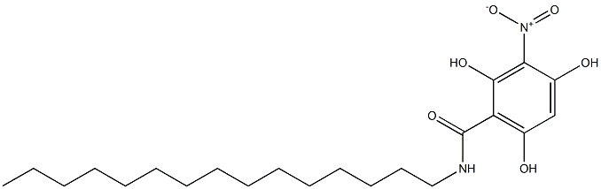 2,4,6-トリヒドロキシ-3-ニトロ-N-ペンタデシルベンズアミド 化学構造式