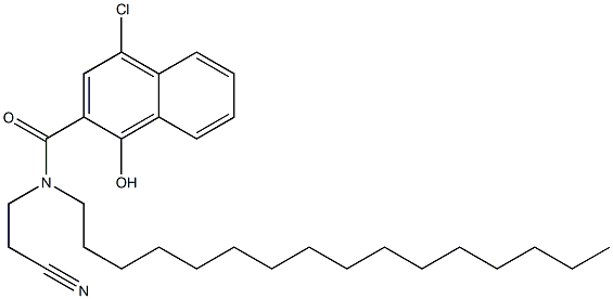 N-(2-Cyanoethyl)-N-hexadecyl-4-chloro-1-hydroxy-2-naphthamide Struktur