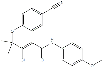 6-Cyano-3-hydroxy-N-(4-methoxyphenyl)-2,2-dimethyl-2H-1-benzopyran-4-carboxamide