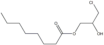 Octanoic acid 2-hydroxy-3-chloropropyl ester Structure
