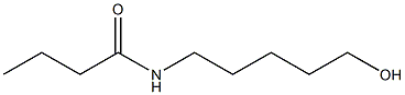 N-(5-ヒドロキシペンチル)ブチルアミド 化学構造式