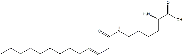 N6-(3-Tridecenoyl)lysine 结构式