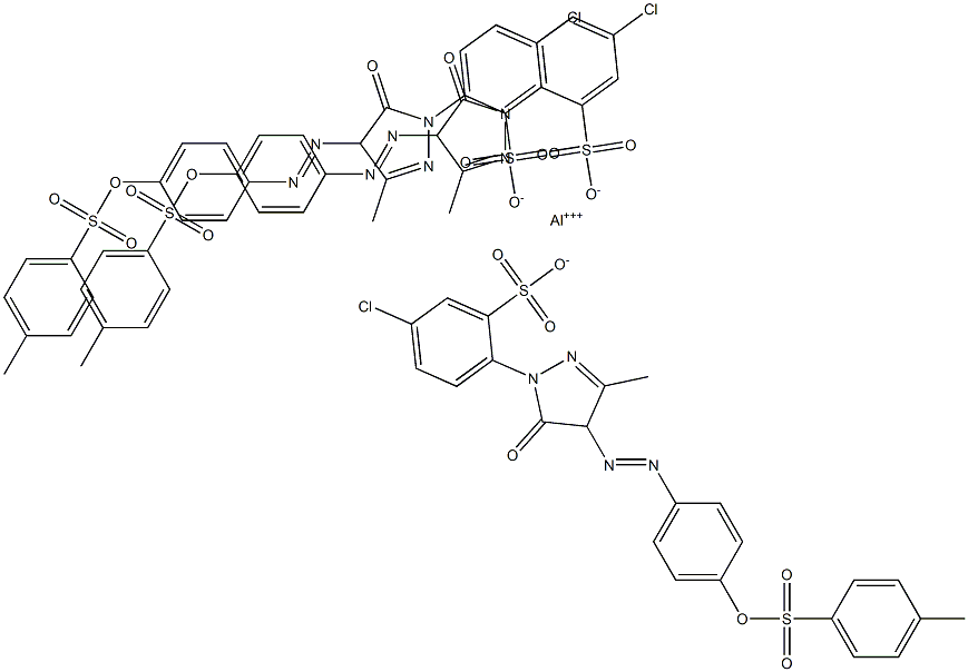 Tris[5-chloro-2-[4,5-dihydro-3-methyl-4-[[4-[(4-methylphenylsulfonyl)oxy]phenyl]azo]-5-oxo-1H-pyrazol-1-yl]benzenesulfonic acid]aluminum salt
