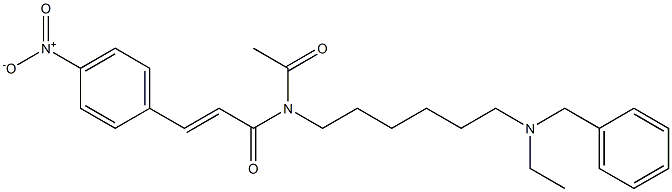 N-[6-(Ethylbenzylamino)hexyl]-N-acetyl-3-(4-nitrophenyl)acrylamide 结构式