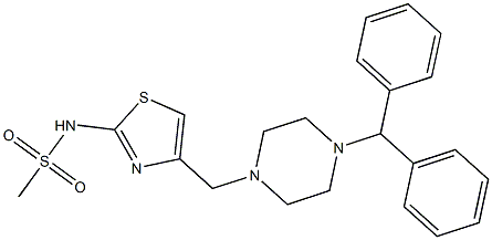 4-[(4-Diphenylmethyl-1-piperazinyl)methyl]-N-methylsulfonyl-2-thiazolamine