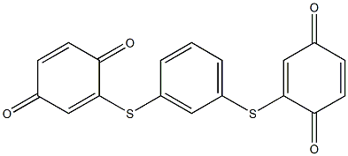 2,2'-(1,3-フェニレンジチオ)ビス(1,4-ベンゾキノン) 化学構造式