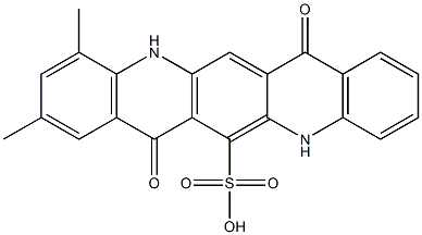 5,7,12,14-Tetrahydro-9,11-dimethyl-7,14-dioxoquino[2,3-b]acridine-6-sulfonic acid Structure