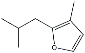 3-メチル-2-(2-メチルプロピル)フラン 化学構造式