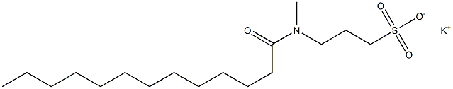 3-(N-Tridecanoyl-N-methylamino)-1-propanesulfonic acid potassium salt Structure