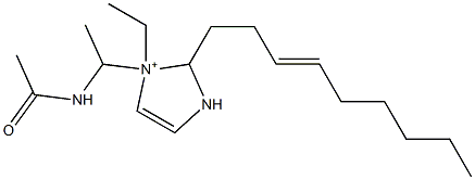 1-[1-(Acetylamino)ethyl]-1-ethyl-2-(3-nonenyl)-4-imidazoline-1-ium Struktur