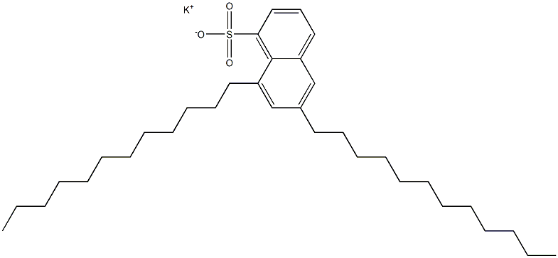 6,8-Didodecyl-1-naphthalenesulfonic acid potassium salt 结构式