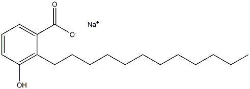 2-ドデシル-3-ヒドロキシ安息香酸ナトリウム 化学構造式