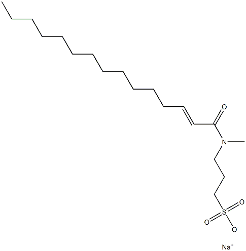 3-[N-(2-Pentadecenoyl)-N-methylamino]-1-propanesulfonic acid sodium salt Structure