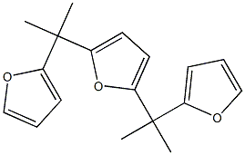 2,5-Bis[1-(2-furyl)-1-methylethyl]furan Struktur