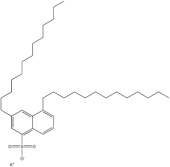 3,5-Ditridecyl-1-naphthalenesulfonic acid potassium salt 结构式