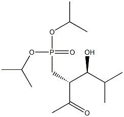 [(2R,3S)-2-アセチル-3-ヒドロキシ-4-メチルペンチル]ホスホン酸ジイソプロピル 化学構造式