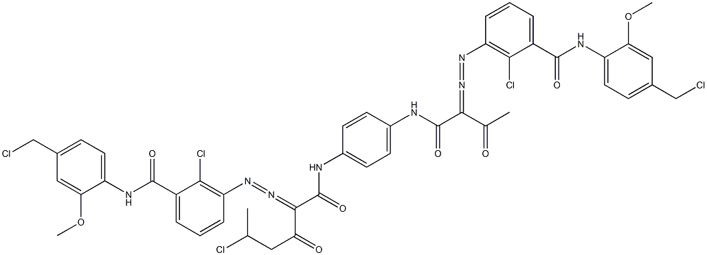 3,3'-[2-(1-Chloroethyl)-1,4-phenylenebis[iminocarbonyl(acetylmethylene)azo]]bis[N-[4-(chloromethyl)-2-methoxyphenyl]-2-chlorobenzamide]