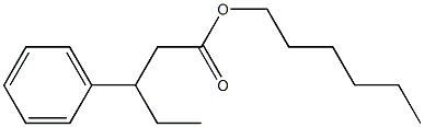 3-フェニルペンタン酸ヘキシル 化学構造式