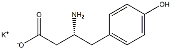 [R,(+)]-β-アミノ-p-ヒドロキシベンゼン酪酸カリウム 化学構造式