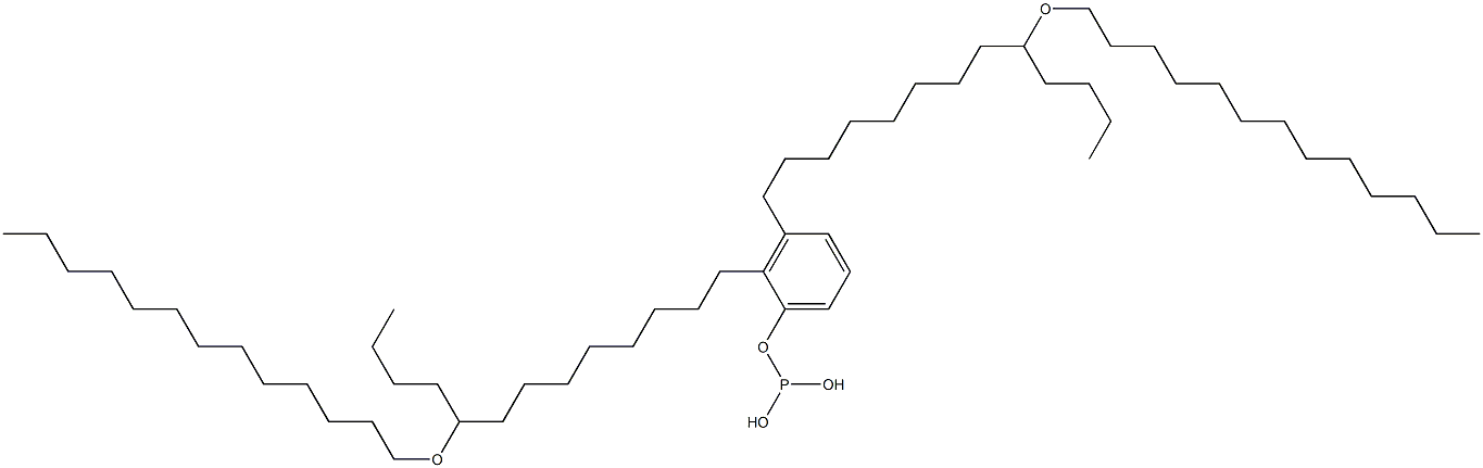 Phosphorous acid bis[9-(tridecyloxy)tridecyl]phenyl ester Structure