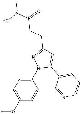 3-[1-(4-Methoxyphenyl)-5-(3-pyridinyl)-1H-pyrazol-3-yl]-N-hydroxy-N-methylpropanamide Structure