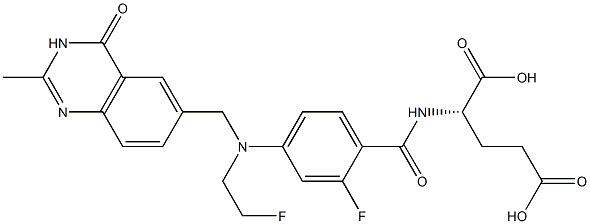 (2S)-2-[2-Fluoro-4-[N-[(3,4-dihydro-2-methyl-4-oxoquinazolin)-6-ylmethyl]-N-(2-fluoroethyl)amino]benzoylamino]glutaric acid|