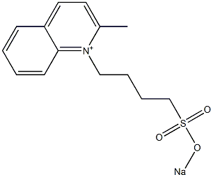 2-Methyl-1-[4-(sodiosulfo)butyl]quinolinium Struktur