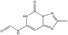 2-Methyl-7-formylamino[1,2,4]triazolo[1,5-c]pyrimidin-5(6H)-one Struktur