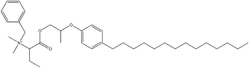 N,N-Dimethyl-N-benzyl-N-[1-[[2-(4-tetradecylphenyloxy)propyl]oxycarbonyl]propyl]aminium 结构式