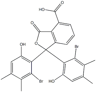 1,1-Bis(2-bromo-6-hydroxy-3,4-dimethylphenyl)-1,3-dihydro-3-oxoisobenzofuran-4-carboxylic acid 结构式