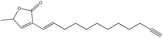5-Methyl-3-[(1E)-1-dodecen-11-ynyl]furan-2(5H)-one Struktur