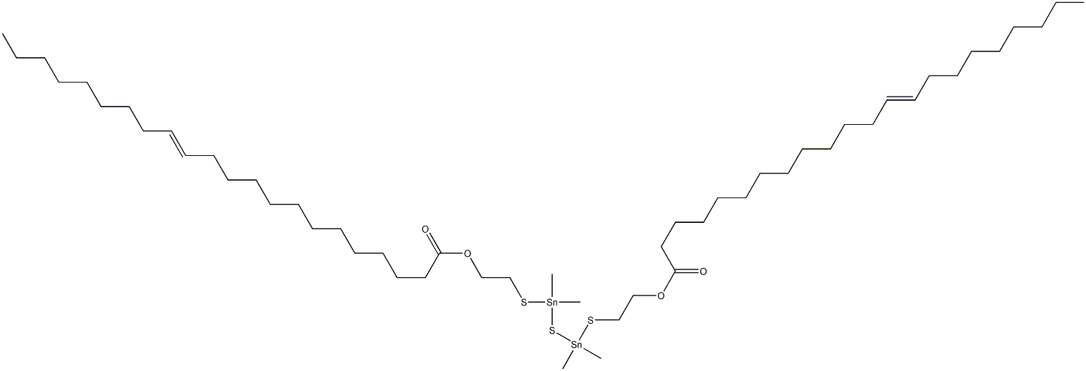 ビス[ジメチル[[2-(12-ヘニコセニルカルボニルオキシ)エチル]チオ]スタンニル]スルフィド 化学構造式