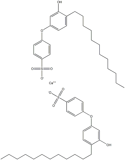 Bis(3'-hydroxy-4'-dodecyl[oxybisbenzene]-4-sulfonic acid)calcium salt Structure