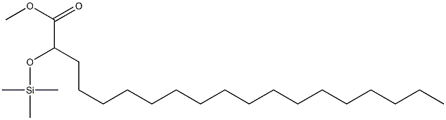 2-(Trimethylsilyloxy)nonadecanoic acid methyl ester 结构式