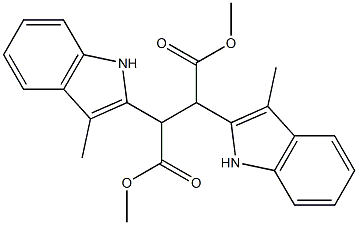 1,2-Bis(3-methyl-1H-indol-2-yl)ethane-1,2-dicarboxylic acid dimethyl ester 结构式