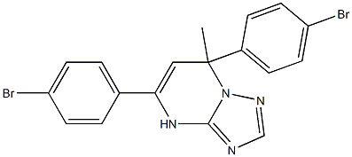4,7-Dihydro-7-methyl-5,7-bis(4-bromophenyl)[1,2,4]triazolo[1,5-a]pyrimidine Struktur