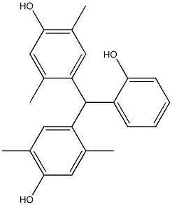 α,α-ビス(4-ヒドロキシ-2,5-ジメチルフェニル)-o-クレゾール 化学構造式