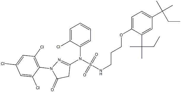 1-(2,4,6-Trichlorophenyl)-3-[2-chloro-N-[3-(2,4-di-tert-pentylphenoxy)propylsulfamoyl]anilino]-5(4H)-pyrazolone