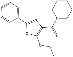 5-Ethoxy-2-phenyl-4-[(1-piperidinyl)thiocarbonyl]oxazole Structure
