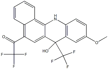 7-Hydroxy-9-methoxy-5-trifluoroacetyl-7-trifluoromethyl-7,12-dihydrobenz[c]acridine